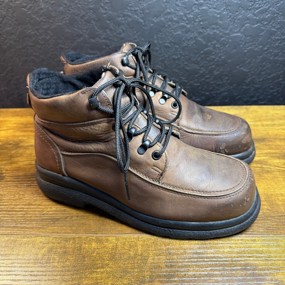 Red Wing VTG‎ Y2K Brown Leather Moc Toe Work Boots Mens 8.5